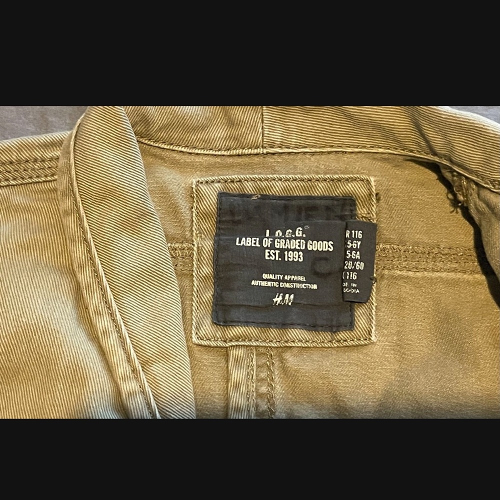 H&M L.O.G.G. Boy’s Jacket Blazer - Size 5/6Y - Khaki - Picture 4 of 5